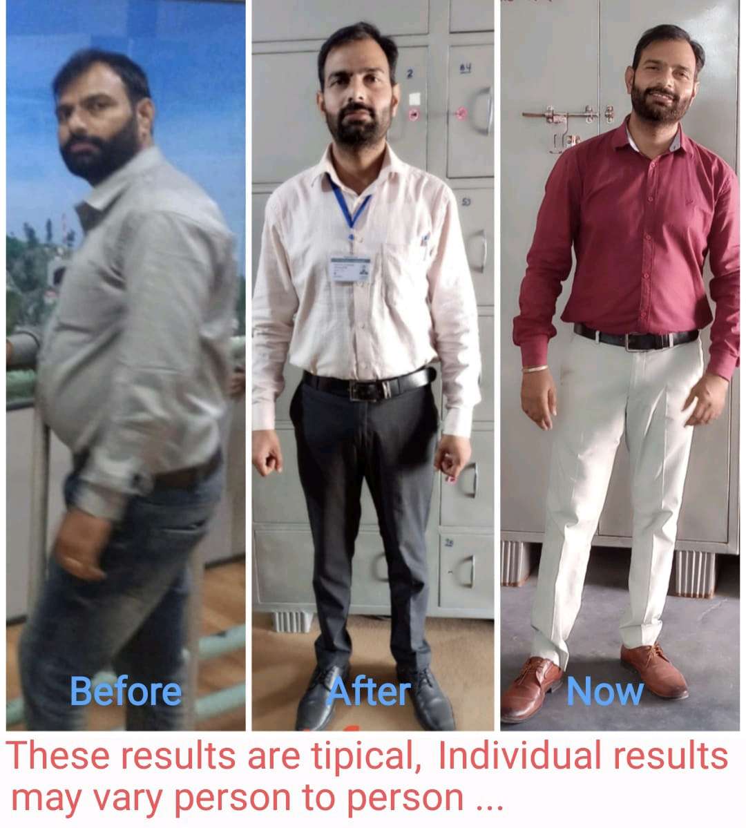 Jaiprakash Ji before and after transformation result